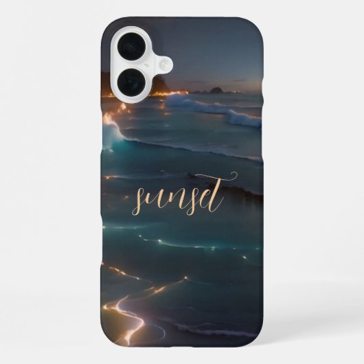 サンセットオーシャンモノグラムiPhoneケース Case-Mate iPhoneケース (裏面)