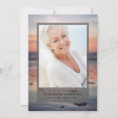 サンセットオーシャン写真葬儀 招待状 (正面)