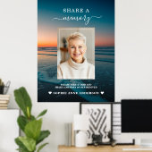 サンセットオーシャン葬儀 思い出の壁看板 ポスター (ホームオフィス)