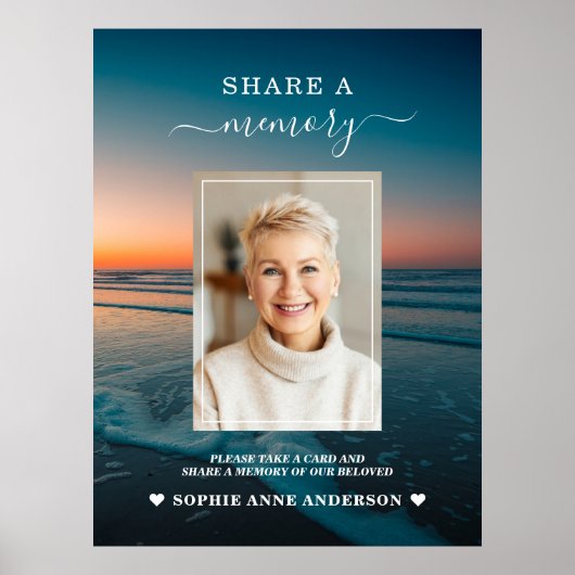 サンセットオーシャン葬儀 思い出の壁看板 ポスター (正面)