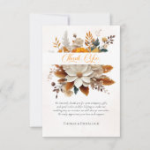 サンセットオータム結婚フローラ サンキューカード (正面)