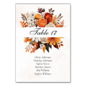 サンセットオータム結婚フローラ テーブルナンバー (正面)