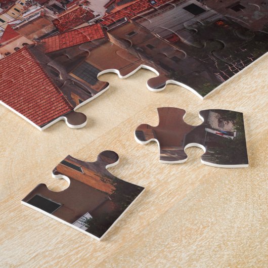 サンセットオーバーアマルフィコースタルタウンイタリア ジグソーパズル (側面)