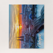 サンセットオーバーケルン，ドイツ ジグソーパズル (縦)