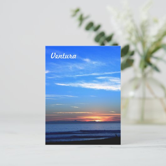 サンセットオーバーサンタクルーズ島 ポストカード (スタンド正面)