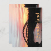 サンセットオーバーサンダーランドウアーマス橋 ポストカード (正面/裏面)