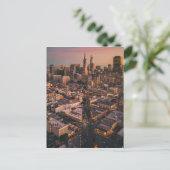 サンセットオーバーサンフランシスコフィナンシャル地区 ポストカード (スタンド正面)