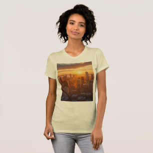 サンセットオーバーザシティー – 暖かい都市光 Tシャツ