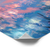 サンセットオーバーザセレネさくらんぼブロッサムポンド ポスター (角)