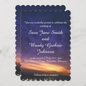 サンセットオーバーザデザート結婚式招待状 招待状 (正面/裏面)