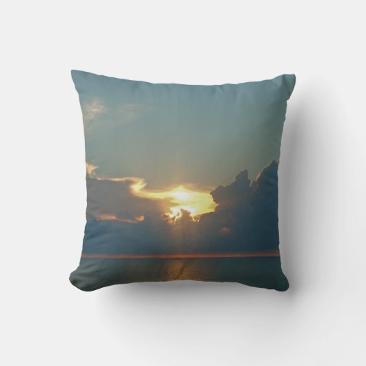 サンセットオーバーザパシフィック海フォトコースト夕べ クッション (正面)