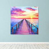 サンセットオーバーセーレ海波 キャンバスプリント (インサイチュ (ウッドフロア))