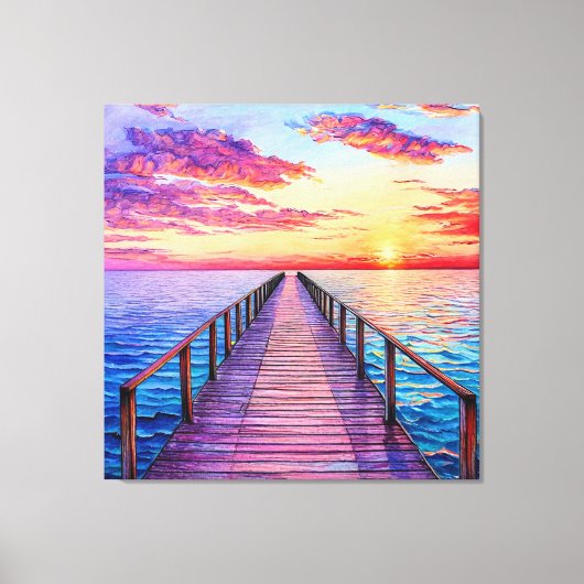 サンセットオーバーセーレ海波 キャンバスプリント (正面)