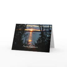 サンセットオーバーフォレストレイクシンセンティカード