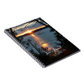 サンセットオーバーフォレストレイクスパイラルノート ノートブック (右側)