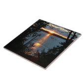 サンセットオーバーフォレストレイクセラミックタイル タイル (側面)