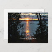 サンセットオーバーフォレストレイクポストカード ポストカード (正面/裏面)