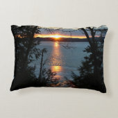 サンセットオーバーフォレストレイク装飾用クッション アクセントクッション (裏面)