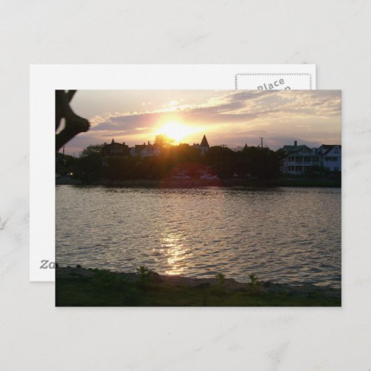 サンセットオーバーレイクはがき ポストカード (正面/裏面)