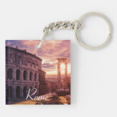 サンセットオーバーローマコロシアムインローマ キーホルダー (裏面)