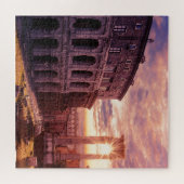 サンセットオーバーローマコロシアムインローマ ジグソーパズル (横)