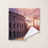 サンセットオーバーローマコロシアムインローマ バスタオルセット (ウォッシュタオル)