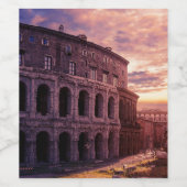 サンセットオーバーローマコロシアムインローマ ワインラベル (シングルラベル)