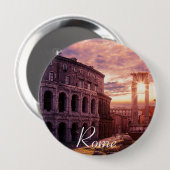 サンセットオーバーローマコロシアムインローマ 缶バッジ (正面&裏面)