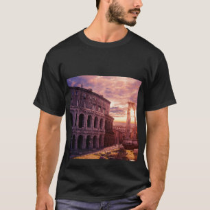 サンセットオーバーローマコロシアムインローマ Tシャツ