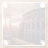 サンセットオーバーローマコロッセオンインローマ ガラスコースター (裏面)