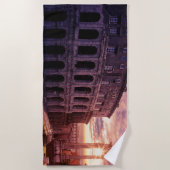 サンセットオーバーローマコロッセオンインローマ ビーチタオル (正面)