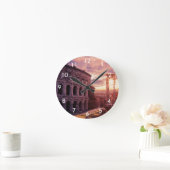 サンセットオーバーローマコロッセオンインローマ ラウンド壁時計 (ホーム)