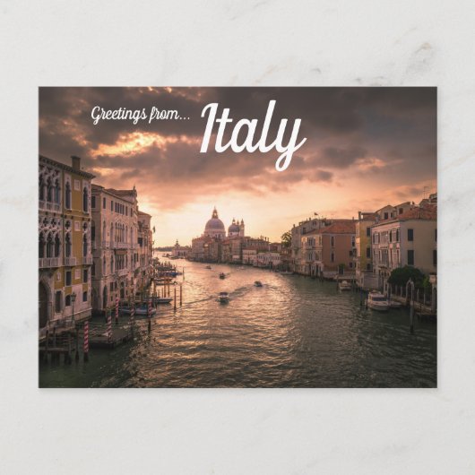 サンセットオーバーヴェネツィアイタリア ポストカード (正面)