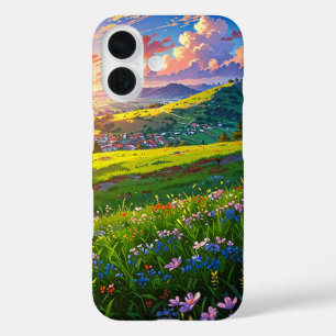 サンセットオーバー春ヒル iPhone 16ケース