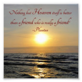 サンセットオーバー海フレンドシップ引用文スクエアフォト フォトプリント            (正面)