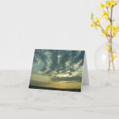 サンセットオーバー長ビーチサグハーバー カード (黄色い花)