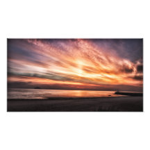 サンセットオーバーGirvanビーチ，アイルシャースコットランド