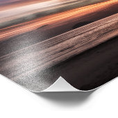 サンセットオーバーGirvanビーチ，アイルシャースコットランド フォトプリント (角)