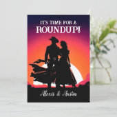 サンセットカウボーイと女性のカーボーイラウンドアップ記念日 招待状 (スタンド正面)