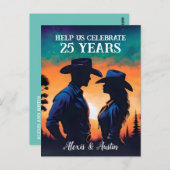 サンセットカウボーイと女性のカーボーイ25周年記念 ポストカード (正面/裏面)