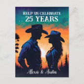 サンセットカウボーイと女性のカーボーイ25周年記念 ポストカード (正面)