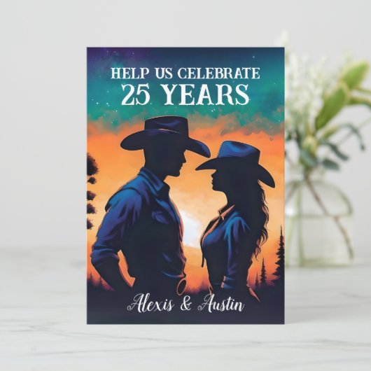 サンセットカウボーイと女性のカーボーイ25周年記念 招待状 (スタンド正面)