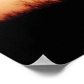 サンセットカウボーイと馬のシルエット ポスター (角)