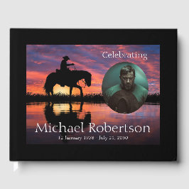 サンセットカウボーイオンホースお祝いオブライフ ゲストブック