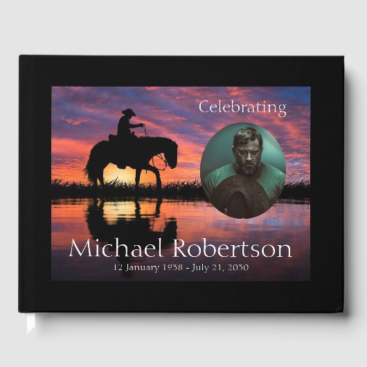 サンセットカウボーイオンホースお祝いオブライフ ゲストブック (正面)