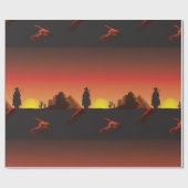 サンセットカウボーイラッピング紙 ラッピングペーパー (フラット)