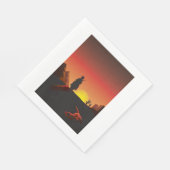 サンセットカウボーイ紙ナプキンス スタンダードランチョンナプキン (角)