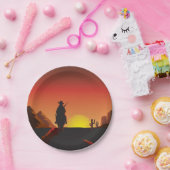 サンセットカウボーイ紙プレート ペーパープレート (パーティー)