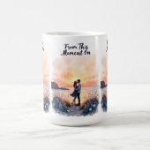 サンセットカップルのマグカップ – ギフトのこの瞬間から モーフィングマグカップ (中央)