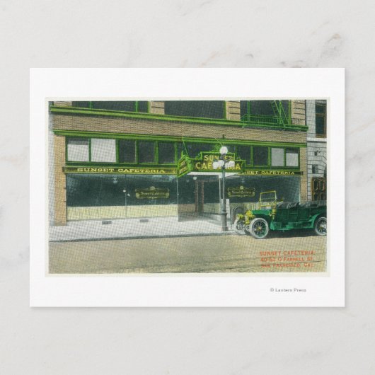 サンセットカフェテリアの外観 ポストカード (正面)